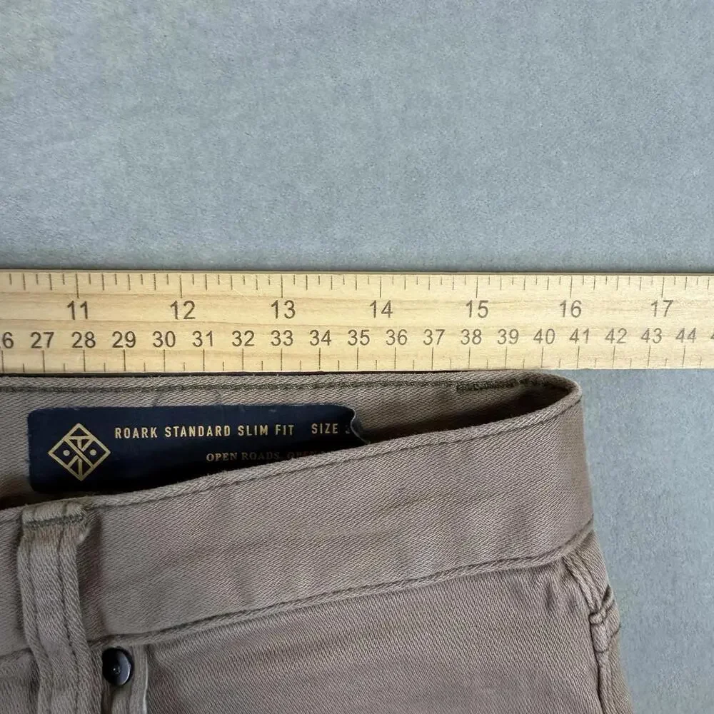 Roark Jeans Mens 31 Beige Standard Slim Fit Stretch Hwy 133 Denim